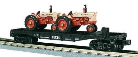 Picture of MTH Railking Flatcar w/ Ertl Farm Tractors