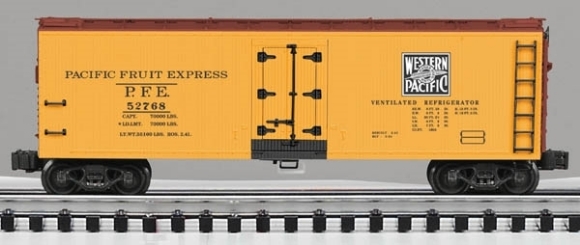 Picture of K-Line Western Pacific PFE Wood-Sided Reefer Car