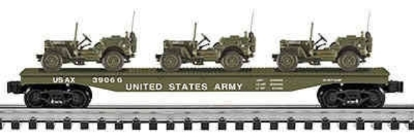 Picture of U.S. Army Flatcar w/3 Jeeps