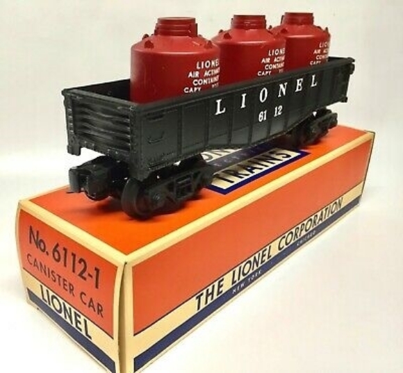 Picture of Lionel Gondola w/Cannisters  - Postwar Conventional Classics