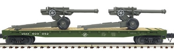Picture of Flat Car w/ 105mm Howitzers - U.S. Army