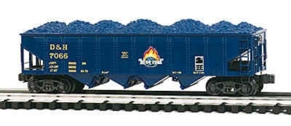 Picture of K-Line Delaware & Hudson 'Blue Coal' O Scale 4-Bay Die-Cast Hopper