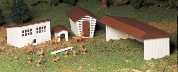 Picture of Plasticville Farm Out Buildings(3) Kit
