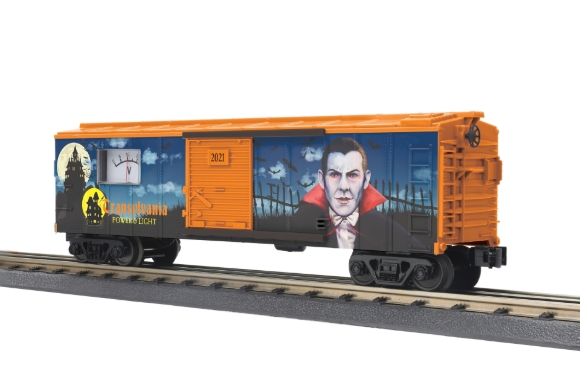 Picture of MTH RailKing Transylvania Boxcar w/ Power Meter (Vampire)