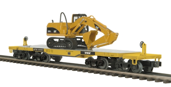Picture of TTX 47' Heavy Duty Flatcar w/CAT 545 Cable Skidder