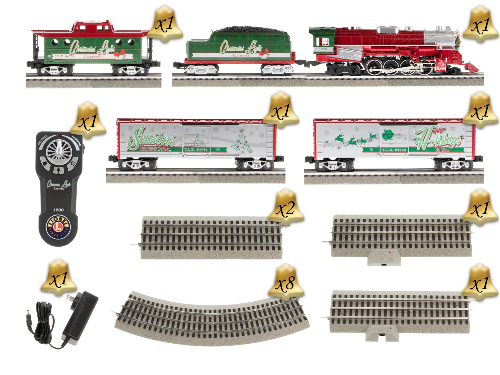 Grzyboski's Train Store Christmas Light Express LionChief Set