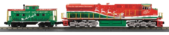 Picture of Christmas ES44AC Imperial Diesel & Caboose Set