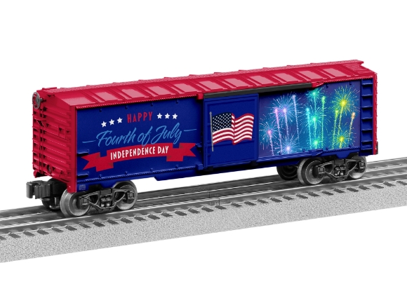 Picture of Fourth of July Illuminated Boxcar 