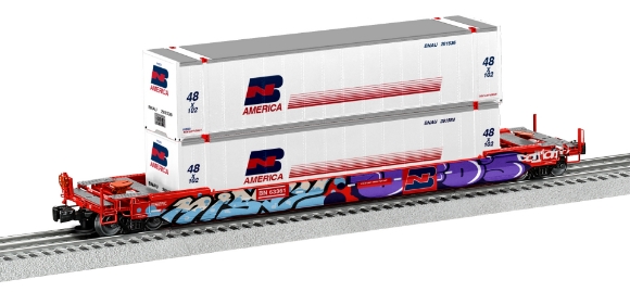 Picture of Lionel Burlington Northern Husky Stack Car w/ Graffiti
