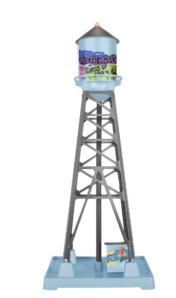 Picture of Industrial Water tower w/Graffiti Decals