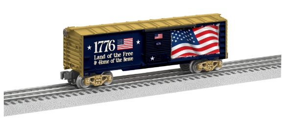 Picture of American Flag Illuminated Boxcar 