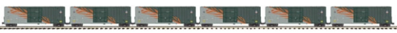 Picture of Western Pacific Heritage 50' High Cube Boxcar 6pack