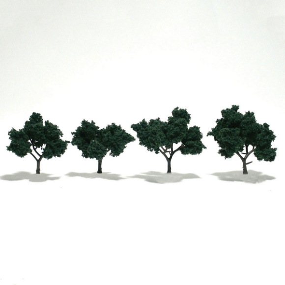 Picture of Dark Green Tree 4pk. - Woodland Scencis  
