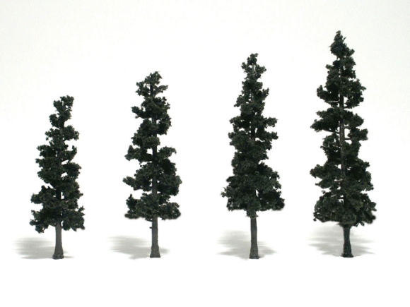 Picture of Conifer Green Tree 4pk. - Woodland Scenics 