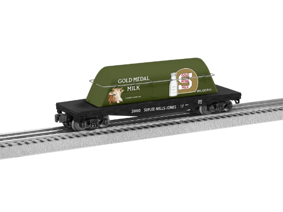 Picture of Gold Metal Flatcar w/Milk Container