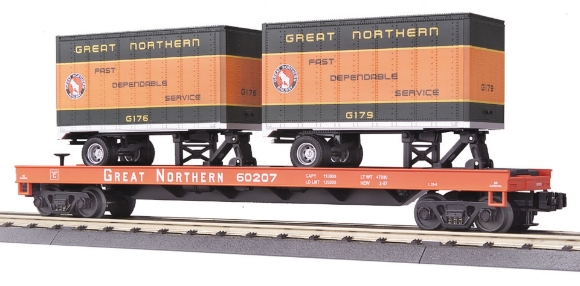 Picture of Great Northern Flatcar w/2 20" Pup Trailers