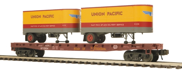 Picture of Union Pacific Flatcar w/2 Pup Trailers