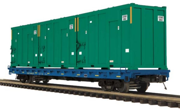Picture of CSX 60' Flatcar w/Trash Containers