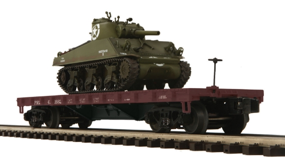 Picture of Pennsylvania 50-Ton 41' Wood Flatcar w/(1) Sherman Tank