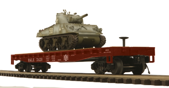 Picture of B&LE 50-Ton 41' Wood Flatcar w/(1) Sherman Tank 