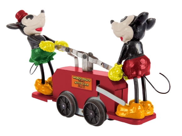 Picture of Disney's Mickey & Minnie Mouse Handcar - Red