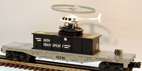 Picture of MTH Flatcar w/Operating Helicopter