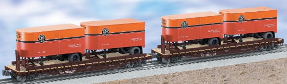 Picture of Southern Pacific PS-4 Flatcar w/Piggybacks 2-pk.