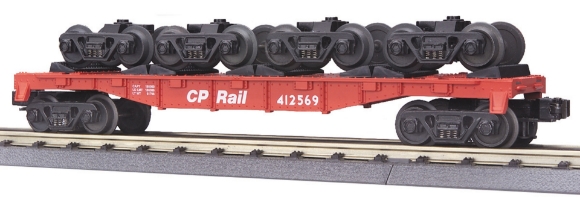 Picture of CP Rail Flat Car w/ 4 Freight Car Trucks