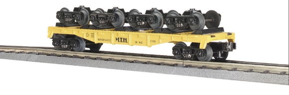 Picture of MTH Flat Car w/ 4 Freight Car Trucks