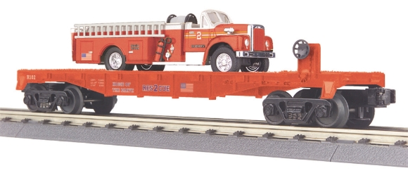 Picture of Flat Car w/ Fire Truck 
