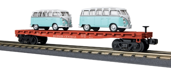 Picture of Illinois Central Flat Car w/ Volkswagon Buses
