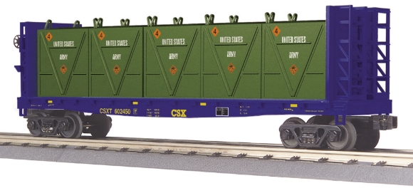 Picture of CSX Flat Car w/ Bulkheads & LCL Containers