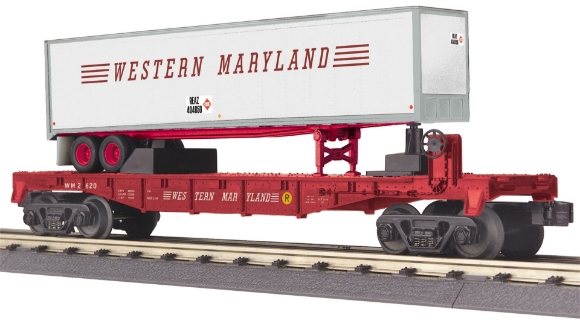 Picture of Western Maryland Flat Car w/ Trailer