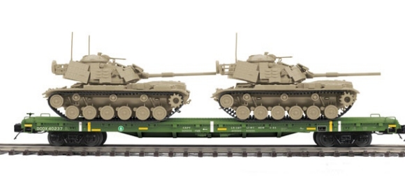 Picture of U.S. Army (Desert) Flatcar w/(2) M60 Tanks 