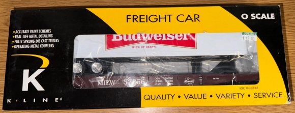 Picture of K-Line Anheuser-Busch Flat Car w/ Trailer