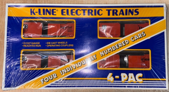 Picture of K-Line Santa Fe SuperChief O-27 Boxcar 4-Pack 