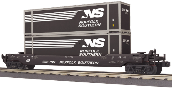 Picture of RailKing Norfolk & Southern Husky Stack Car