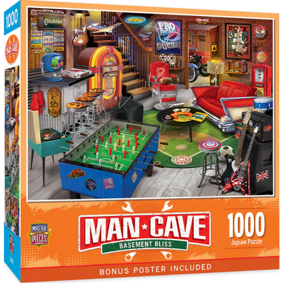 Picture of Man Cave - Basement Bliss 1000pc Puzzle