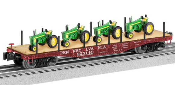 Picture of Lionel Pennsylvania 40' Flat Car w/ John Deere Tractors 