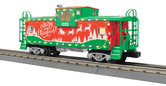 Picture of MTH Christmas Extended Vision Caboose w/ LED Lights