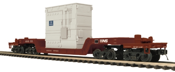 Picture of MTH Premier Norfolk Southern 75' Depressed Flat Car w/ Transformer