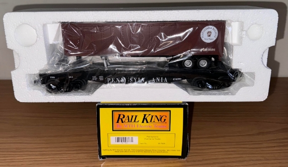 Picture of MTH RailKing Pennsylvania Flatcar w/ Trailer