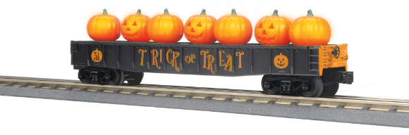 Picture of MTH RailKing Halloween Gondola w/ Flickering Jack-O-Lanterns (Black)