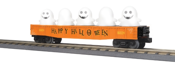 Picture of MTH RailKing Halloween Gondola w/ Flickering Lighted Ghosts (Orange)