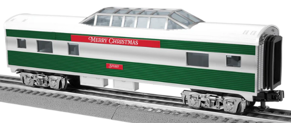 Picture of Lionel Christmas Streamlined Vista-Dome Passenger Car "Spirit"