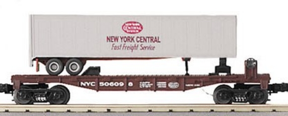 Picture of MTH RailKing New York Central Flat Car w/ Trailer