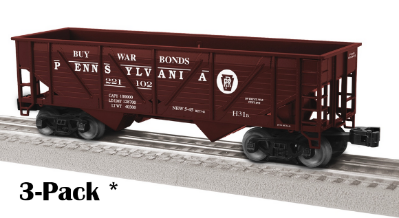 Picture of Lionel Pennsylvania Composite 2-Bay Hopper 3-Pack A 