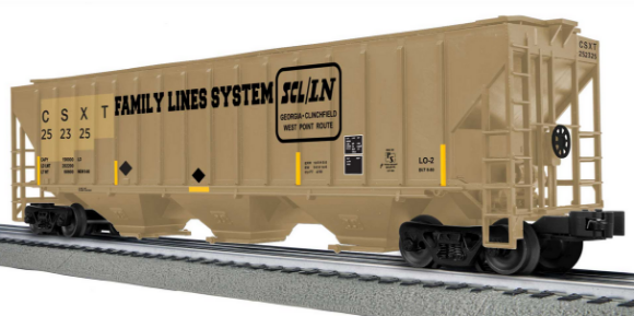 Picture of Lionel CSX/Family Lines PS-2CD Covered Hopper #252325