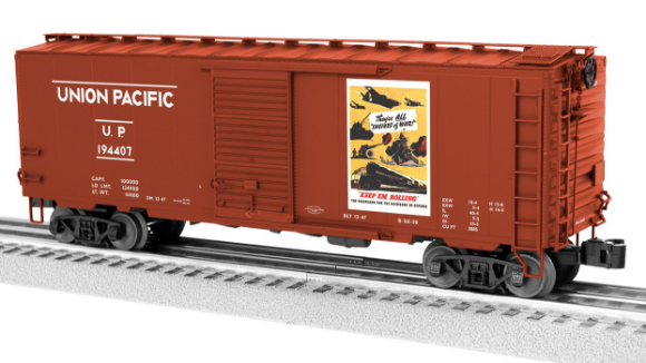 Picture of Lionel Union Pacific WWII PatriotSounds PS-1 Boxcar "All Engines of War" 