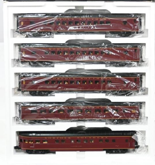 Picture of MTH Premier Norfolk Southern Streamlined 70' 5-Car Set (Ribbed-Sided)